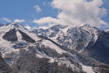 Image showing Mountains in the sun