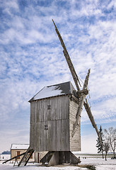 Image showing Traditional Windmill in Winter