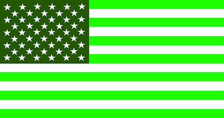 Image showing usa green flag