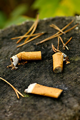 Image showing Cigarette ends