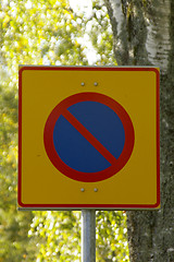 Image showing Parking ban sign