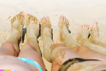 Image showing Sandy feet