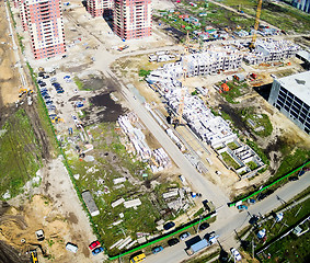 Image showing Construction site of residential house