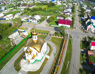 Image showing Aerial view on temple in honor of the Ascension,