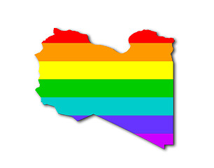 Image showing Libya - Rainbow flag pattern