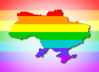 Image showing Ukraine - Rainbow flag pattern