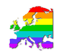 Image showing Europe - Rainbow flag pattern