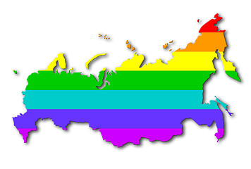 Image showing Russia - Rainbow flag pattern