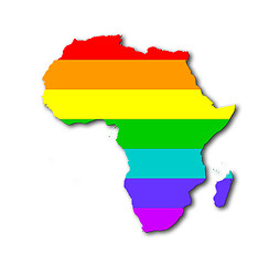 Image showing Africa - Rainbow flag pattern