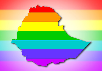 Image showing Ethiopia - Rainbow flag pattern