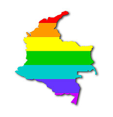 Image showing Colombia - Rainbow flag pattern