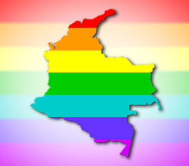 Image showing Colombia - Rainbow flag pattern
