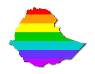 Image showing Ethiopia - Rainbow flag pattern