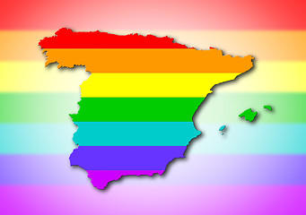 Image showing Spain - Rainbow flag pattern