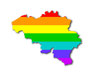Image showing Belgium - Rainbow flag pattern