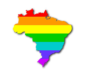 Image showing Brazil - Rainbow flag pattern