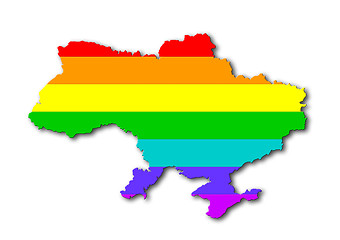 Image showing Ukraine - Rainbow flag pattern