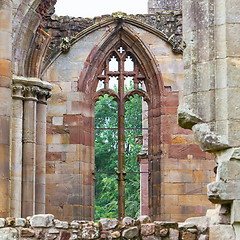 Image showing Details of an forgotten old Scottish Abbey