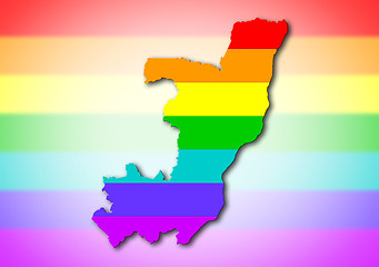Image showing Congo - Rainbow flag pattern