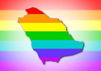 Image showing Saudi Arabia - Rainbow flag pattern