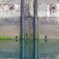 Image showing Ladder into the water