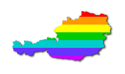 Image showing Austria - Rainbow flag pattern