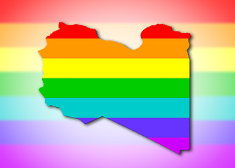 Image showing Libya - Rainbow flag pattern