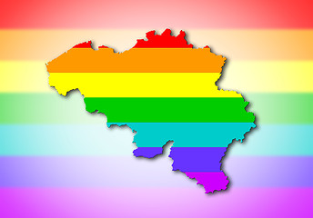 Image showing Belgium - Rainbow flag pattern