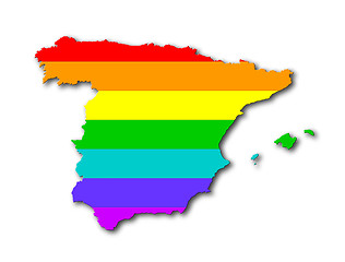 Image showing Spain - Rainbow flag pattern