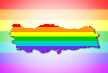 Image showing Turkey - Rainbow flag pattern