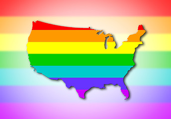 Image showing USA - Rainbow flag pattern