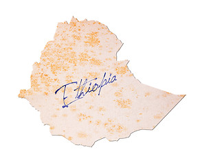 Image showing Ethiopia - Old paper with handwriting