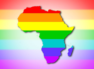 Image showing Africa - Rainbow flag pattern