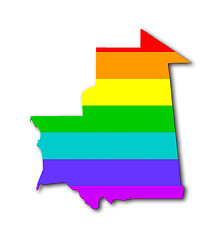 Image showing Mauritania - Rainbow flag pattern