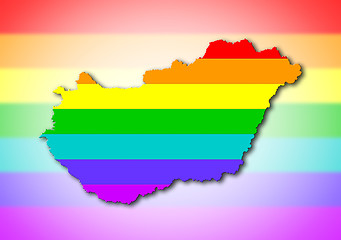 Image showing Hungary - Rainbow flag pattern