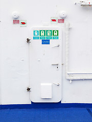 Image showing White metal door 