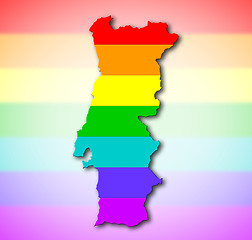 Image showing Portugal - Rainbow flag pattern