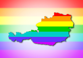 Image showing Austria - Rainbow flag pattern