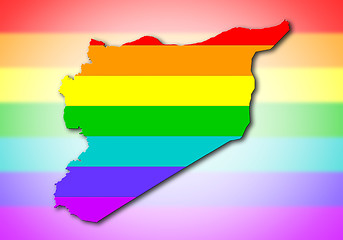 Image showing Syria - Rainbow flag pattern