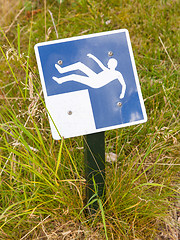 Image showing Falling hazard sign