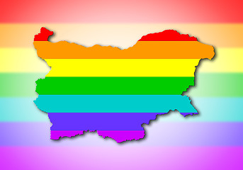 Image showing Bulgaria - Rainbow flag pattern