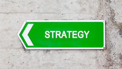 Image showing Green sign - Strategy