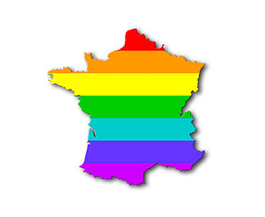 Image showing France - Rainbow flag pattern