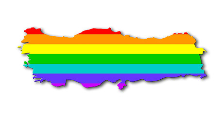 Image showing Turkey - Rainbow flag pattern