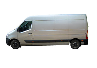 Image showing white minibus isolated