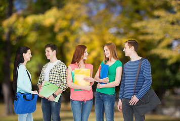 Image showing group of smiling students standing