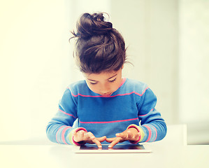 Image showing girl with tablet pc at home