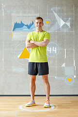 Image showing smiling man in gym