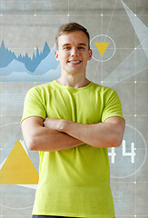 Image showing smiling man in gym