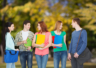 Image showing group of smiling students standing